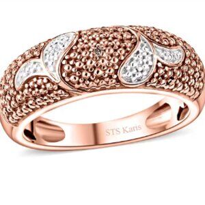 Karis Natural Champagne Diamond Accent Band Ring